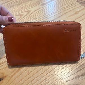 Leather Rozenn Wallet With Checkbook Holder
